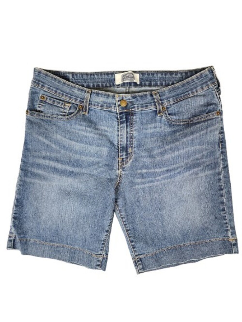 Levi's Signature Light Blue Denim Women's Shorts Y2K Jean Thigh Womens 14